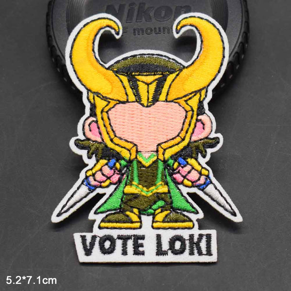 Avengers 'Vote Loki | No Face' Embroidered Patch