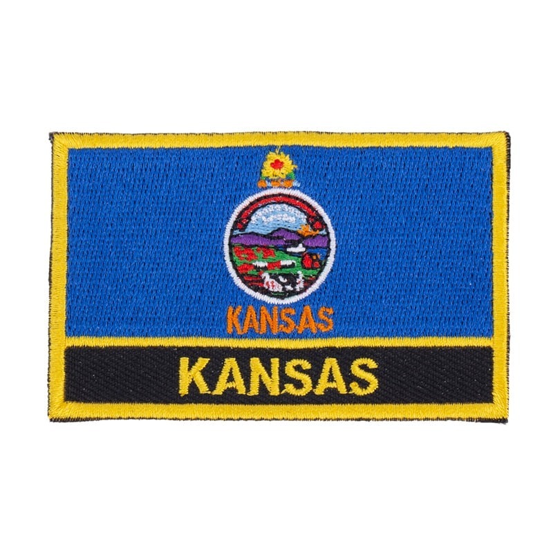 Kansas Flag Embroidered Patch