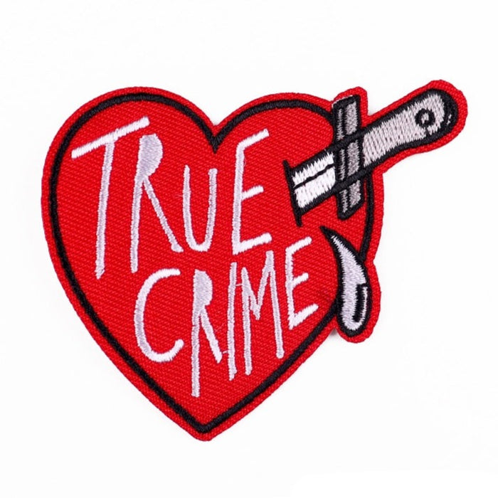 True Crime 'Stabbed Heart' Embroidered Patch