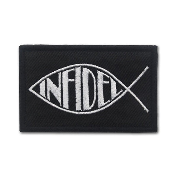 Ichthys Symbol 'Infidel' Embroidered Velcro Patch