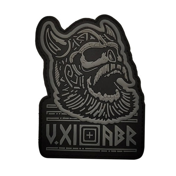 Military Tactical 'V.XI ABR | Viking Skull' PVC Rubber Velcro Patch