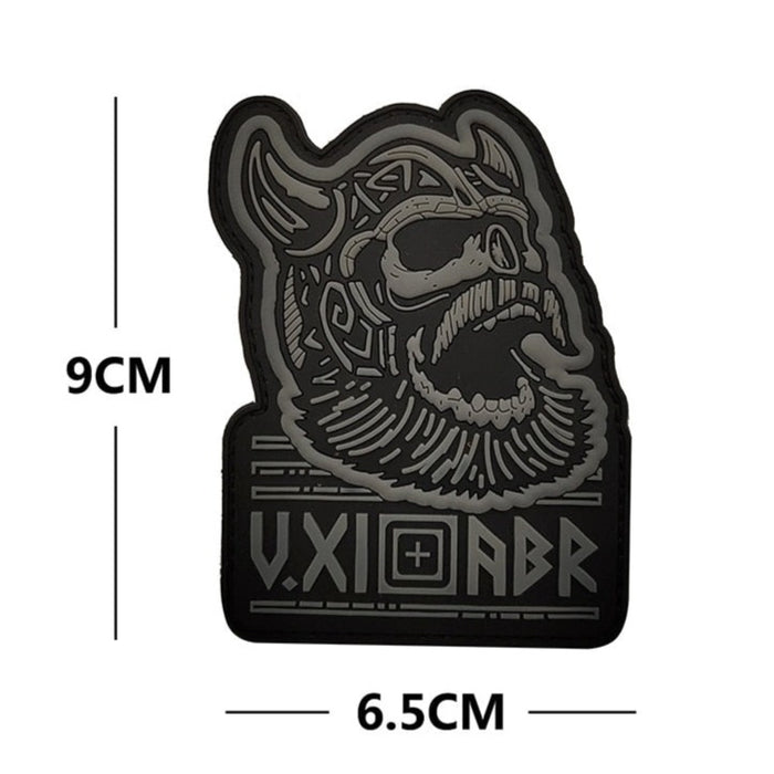Military Tactical 'V.XI ABR | Viking Skull' PVC Rubber Velcro Patch