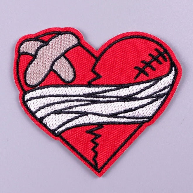 Broken Heart 'Wounded Heart' Embroidered Patch