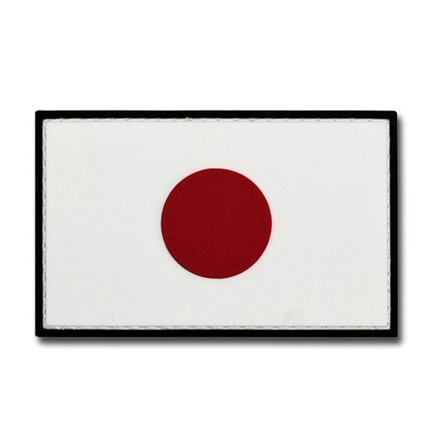 Japan Flag PVC Rubber Velcro Patch