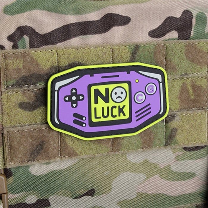 Gameboy Advance 'No Luck | 2.0' PVC Rubber Velcro Patch