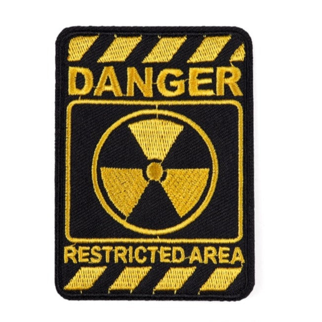 Warning Sign 'Danger | Restricted Area' Embroidered Patch