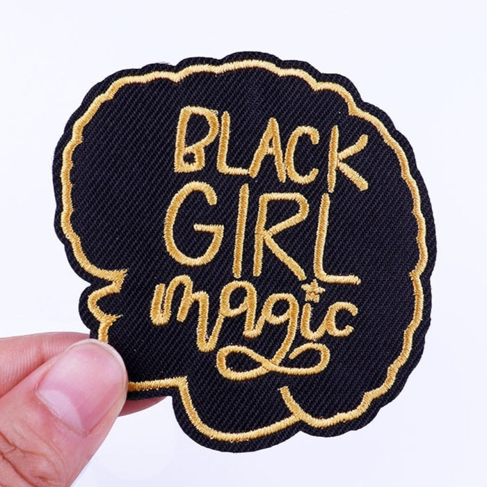 Cool 'Black Girl Magic' Embroidered Patch