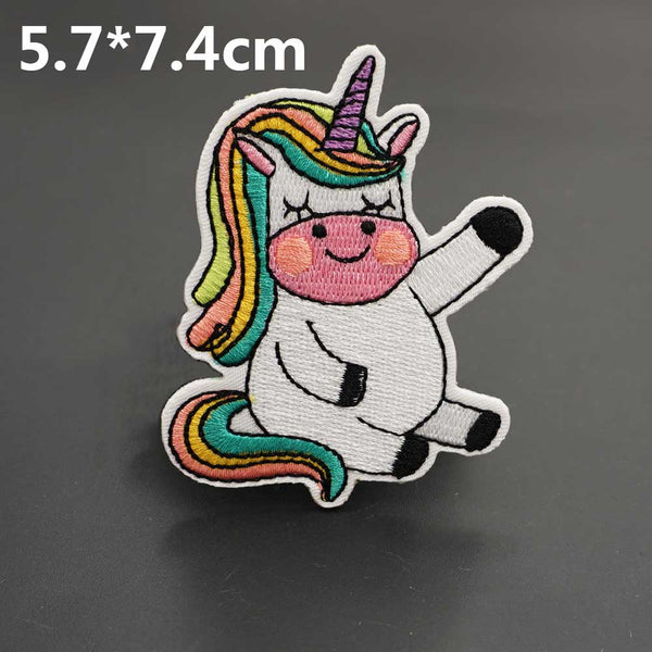 Unicorn 'Sitting | Raising Hand' Embroidered Patch