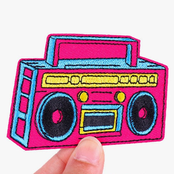 Cute 'Colorful Boombox' Embroidered Patch