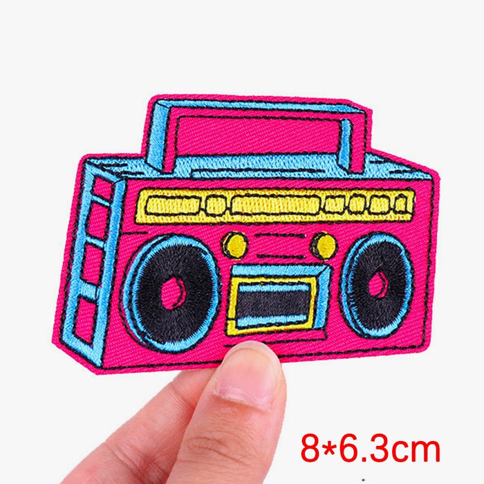 Cute 'Colorful Boombox' Embroidered Patch