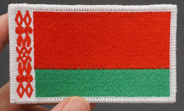Belarus Flag Embroidered Velcro Patch
