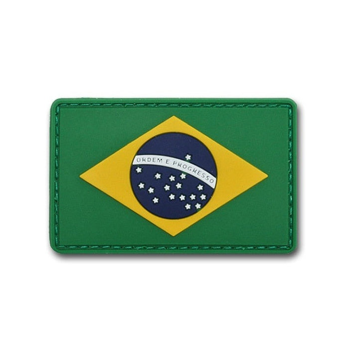 Brazil Flag '1.0' PVC Rubber Velcro Patch
