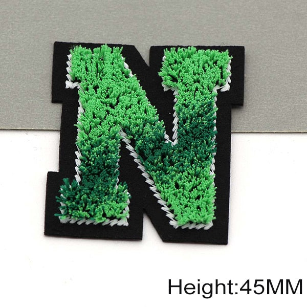 Tricolor 'Letter N' Embroidered Patch