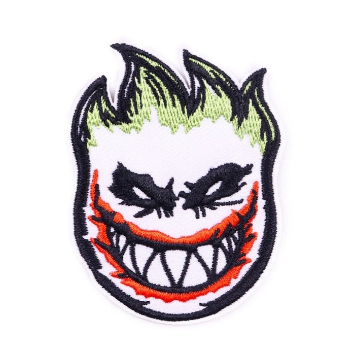 Halloween 'Joker Face' Embroidered Patch