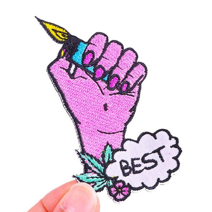 Best 'Lighter In Hand' Embroidered Patch