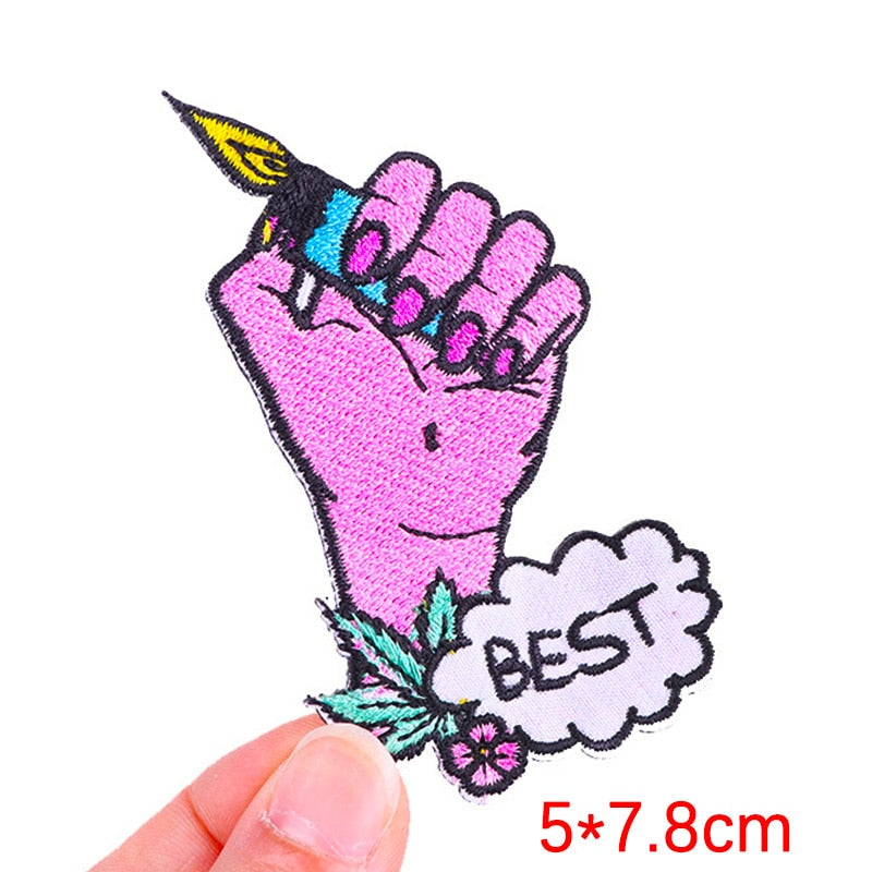 Best 'Lighter In Hand' Embroidered Patch