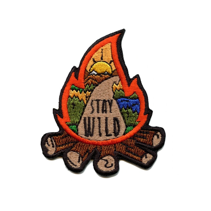 Stay Wild 'Bonfire' Embroidered Velcro Patch