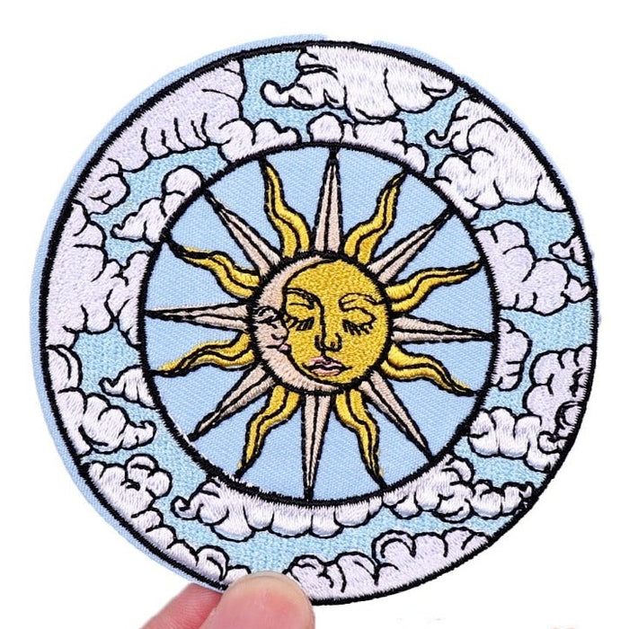 Clouds 'Celestial Moon And Sun' Embroidered Patch