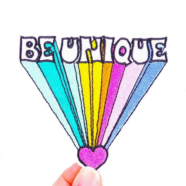 Cute 'Be Unique | Colorful' Embroidered Patch