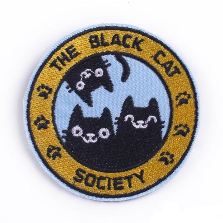 The Black Cat Society 'Three Cats | Peeking' Embroidered Patch