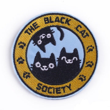 The Black Cat Society 'Three Cats | Peeking' Embroidered Patch
