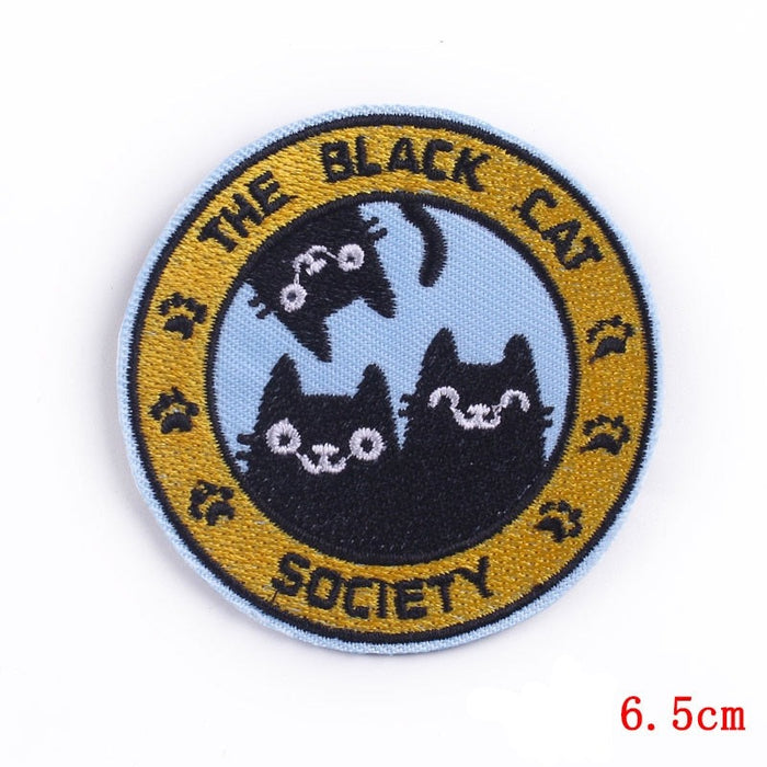 The Black Cat Society 'Three Cats | Peeking' Embroidered Patch