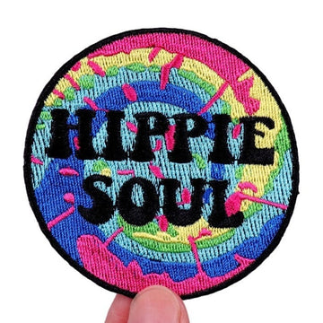 Colorful 'Hippie Soul' Embroidered Patch