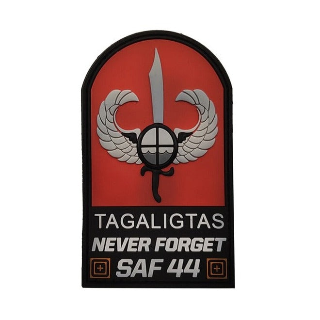 Military Tactical 'Tagaligtas | Never Forget SAF 44' PVC Rubber Velcro Patch