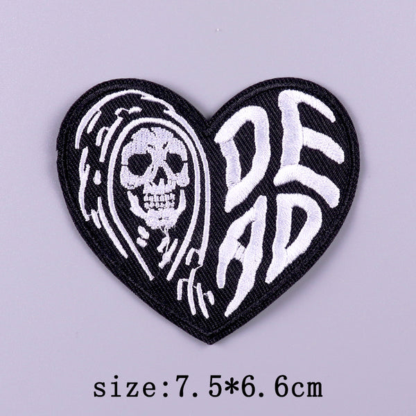 Grim Reaper 'Dead | Black Heart' Embroidered Patch