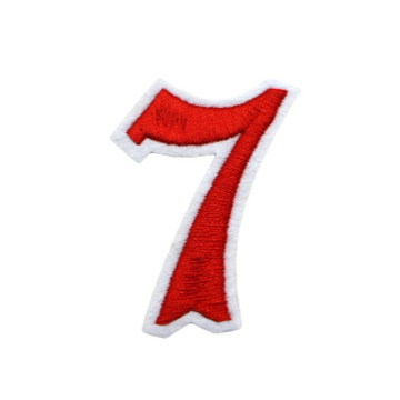 Gothic Number 'Seven' Embroidered Patch