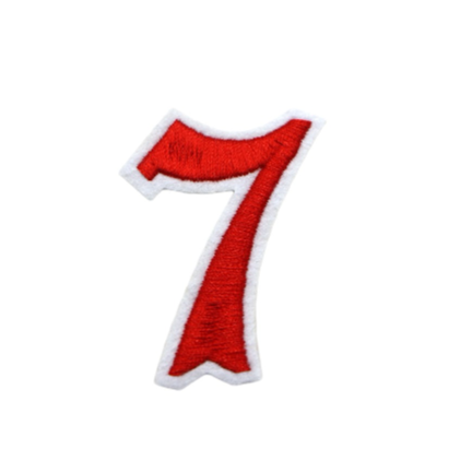 Gothic Number 'Seven' Embroidered Patch