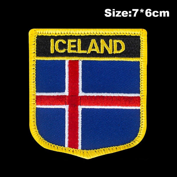 Iceland Flag Embroidered Velcro Patch