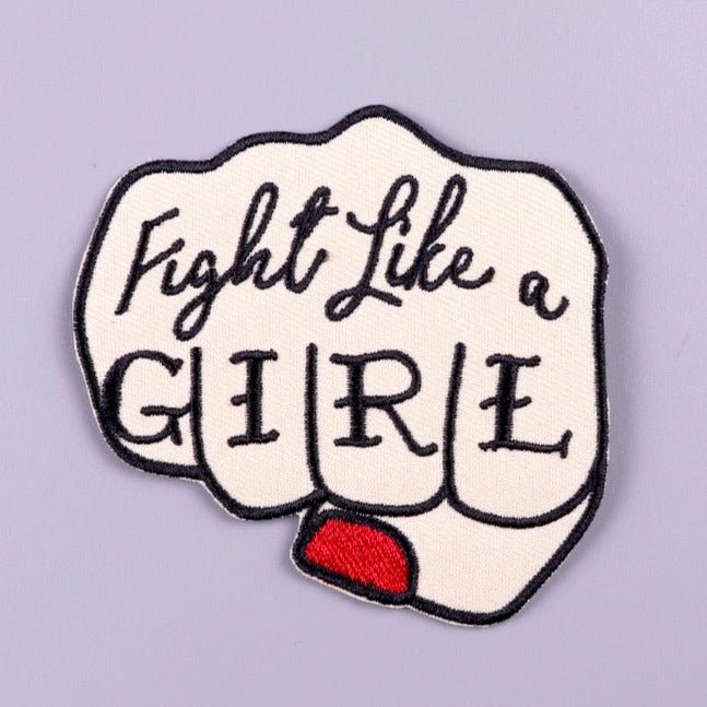 Fist 'Fight Like A Girl' Embroidered Patch