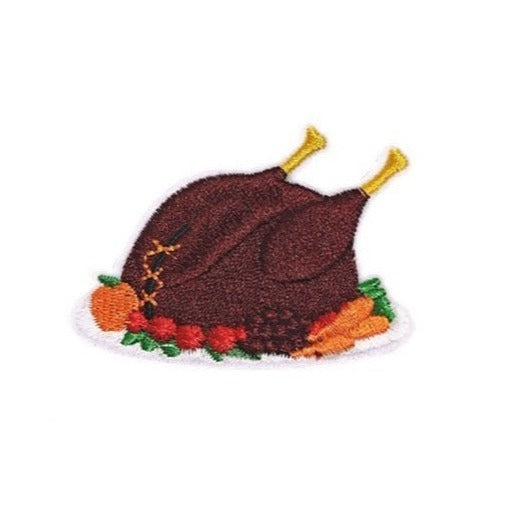 Thanksgiving 'Roast Turkey' Embroidered Patch