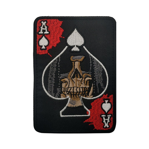 Ace of Spades 'Grim Reaper Skull' Embroidered Velcro Patch