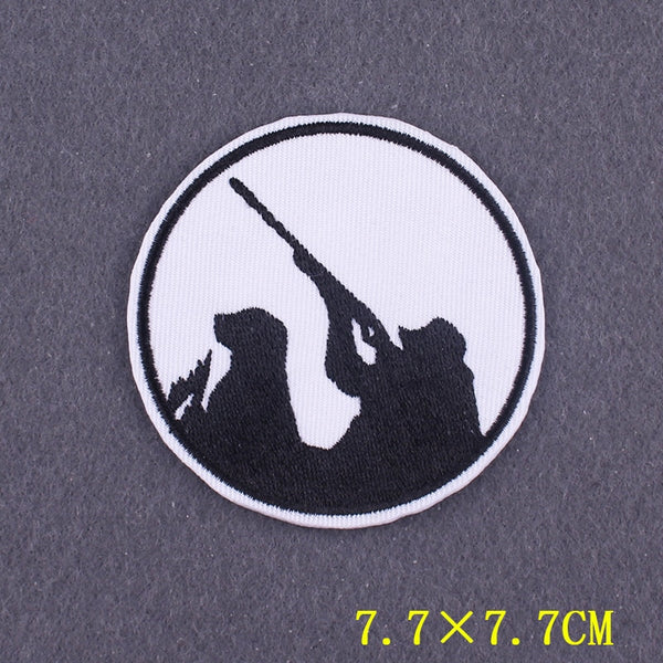 Soldier and Dog 'Silhouette' Embroidered Patch