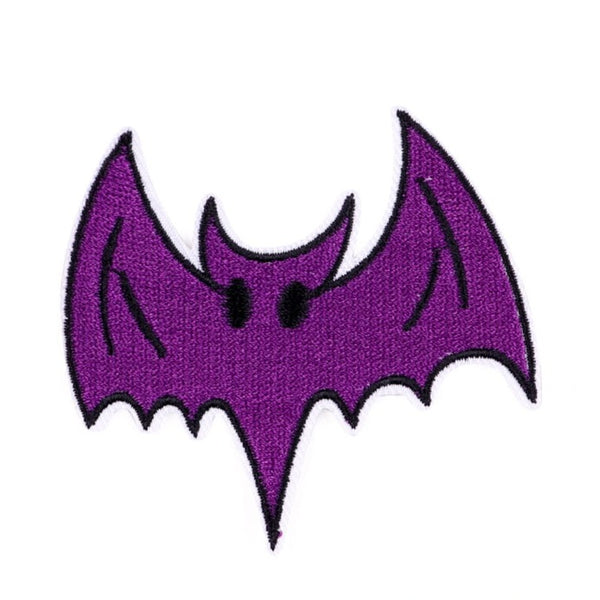 Halloween 'Purple Bat' Embroidered Patch