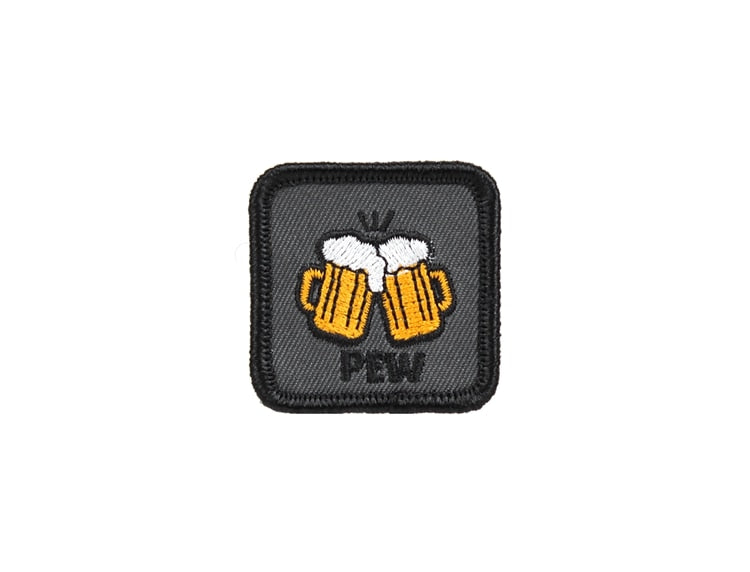 Drinks 'Pew | Beer Mugs Toast' Embroidered Velcro Patch