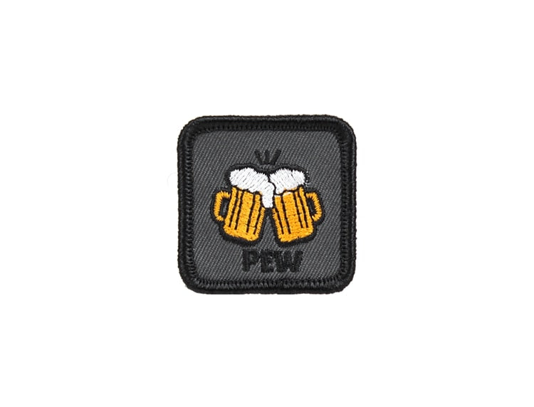 Drinks 'Pew | Beer Mugs Toast' Embroidered Velcro Patch