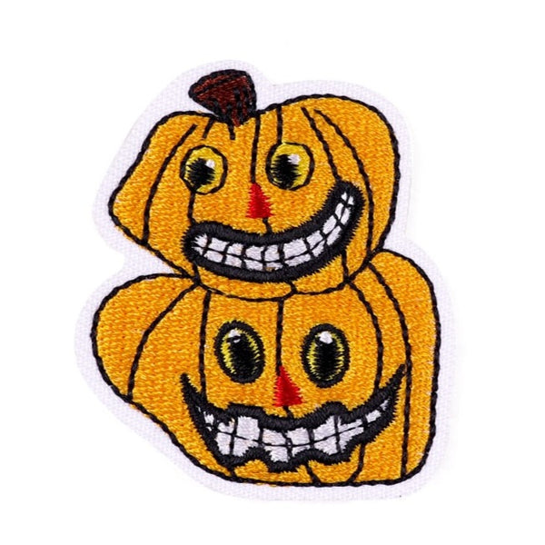 Halloween 'Pumpkin Duo' Embroidered Patch