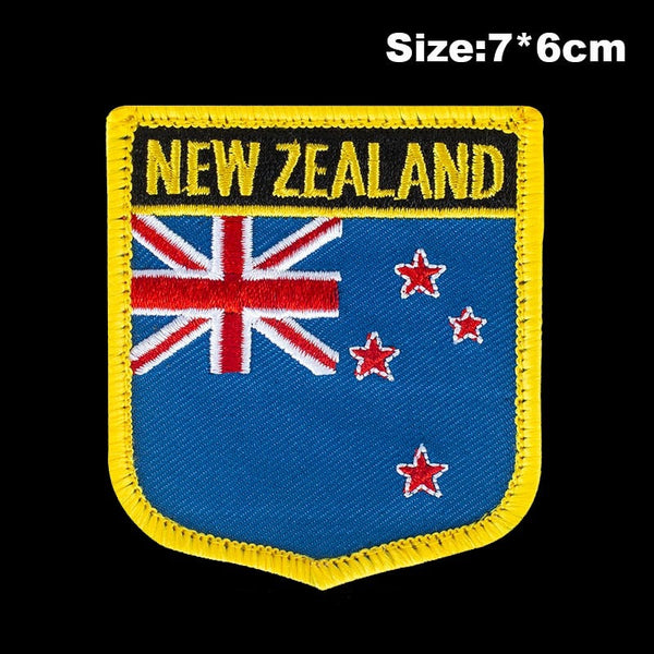 New Zealand Flag '1.0' Embroidered Velcro Patch