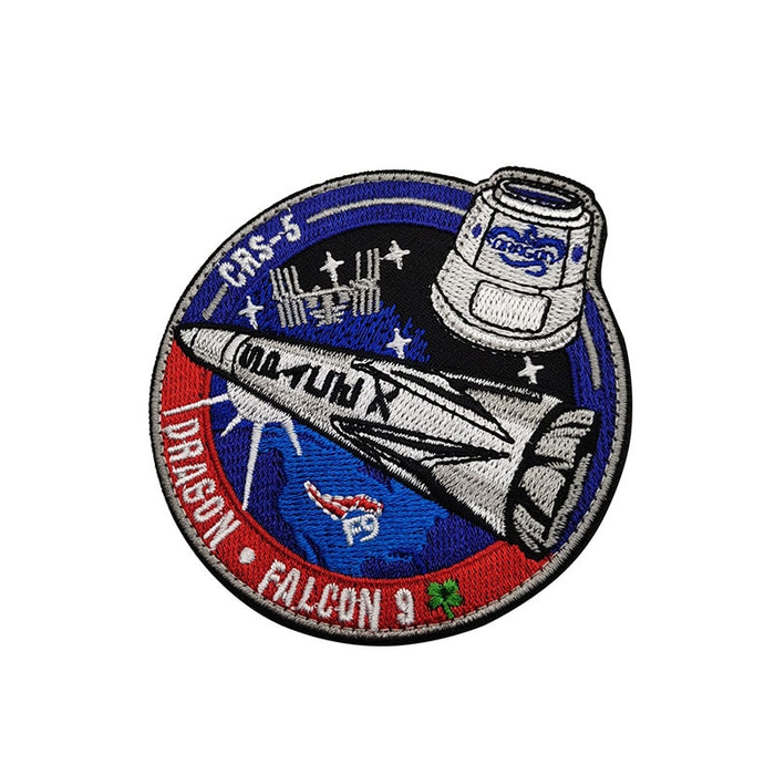 Falcon 9 Dragon 'SpaceX | CRS-5' Embroidered Velcro Patch