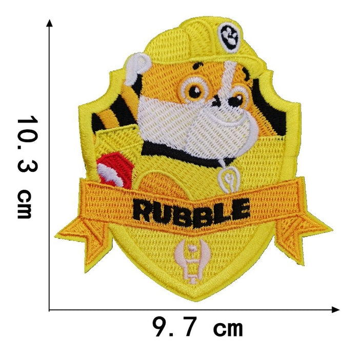 PAW Patrol 'Rubble | Yellow Shield' Embroidered Patch