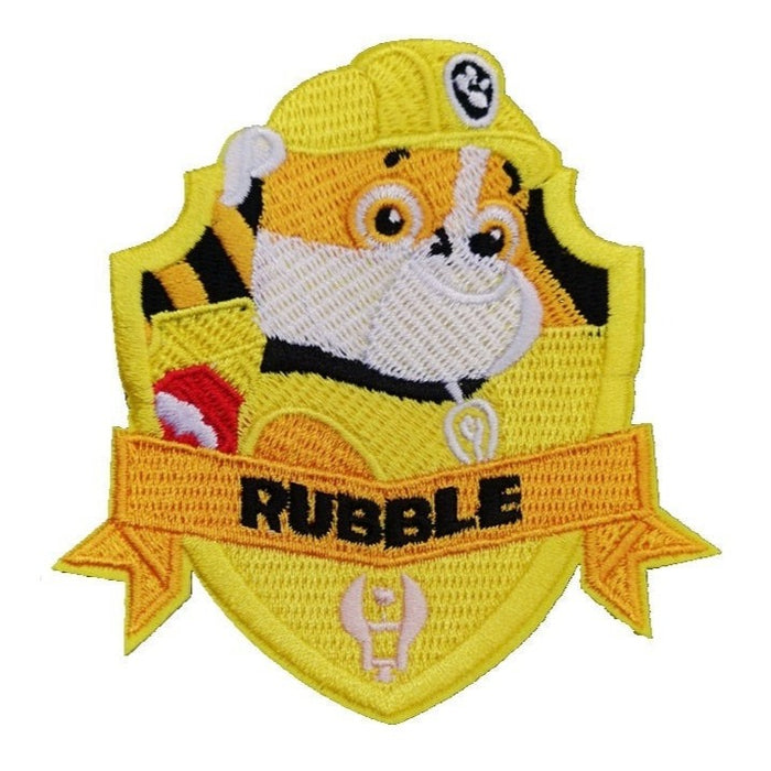 PAW Patrol 'Rubble | Yellow Shield' Embroidered Patch