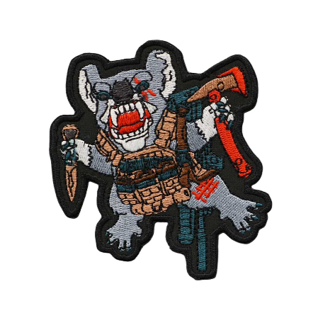Drop Bear 'Angry | Tactical Knife & Gear' Embroidered Patch