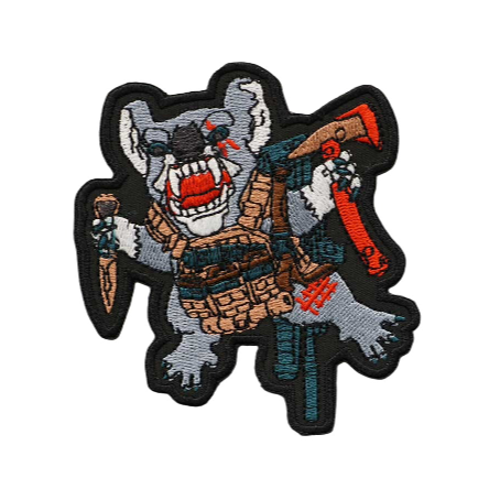 Drop Bear 'Angry | Tactical Knife & Gear' Embroidered Velcro Patch