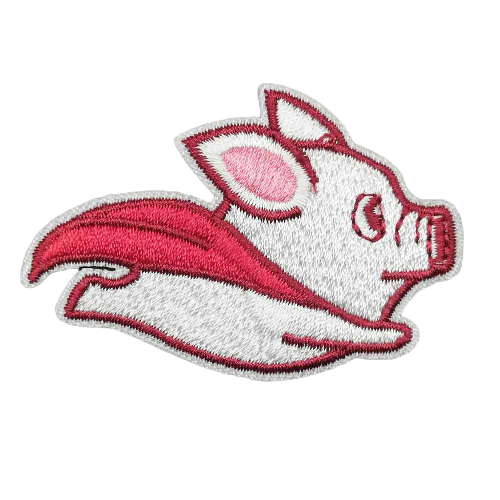 Cute 'Flying Pig' Embroidered Patch