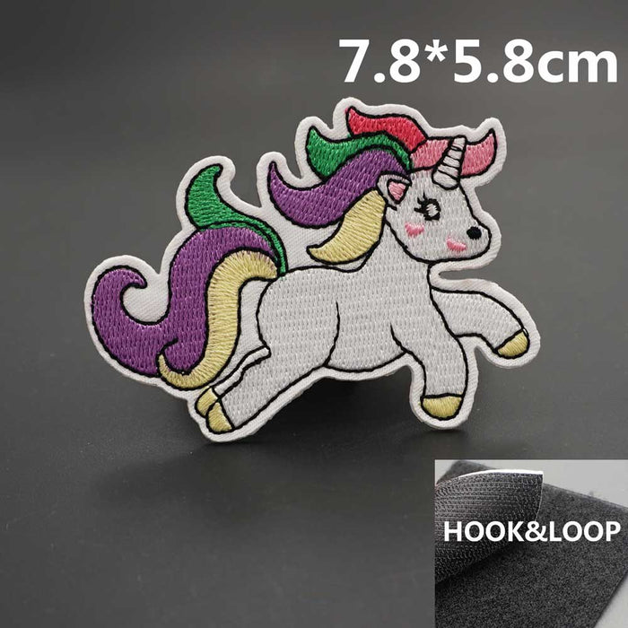 Unicorn 'Rainbow | Galloping' Embroidered Velcro Patch