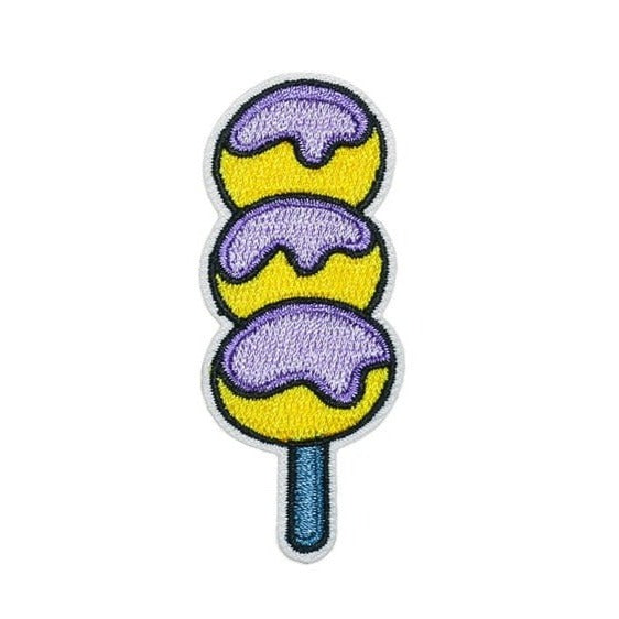 Cute 'Mochi Ice Cream On Stick' Embroidered Patch