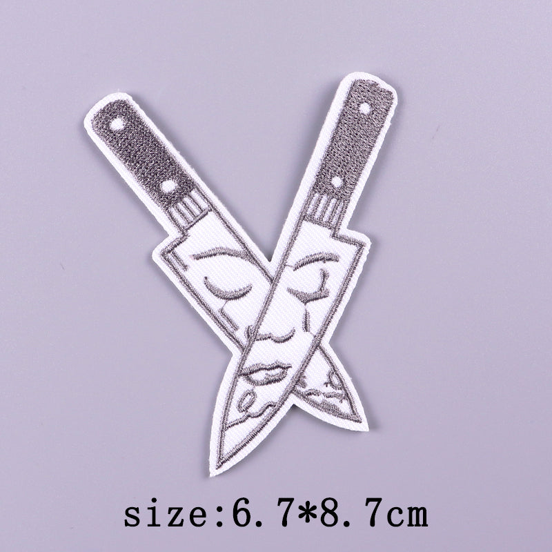 Cool 'Crying Knives' Embroidered Patch